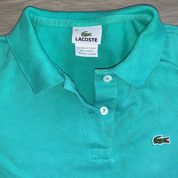 Lacoste Green Shirt Size 38 / Small - Picture 2 of 5